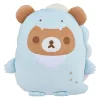 Chairoikoguma San-X Original Plays with Dino Flat Mochi Series Plush - Pastel Blue