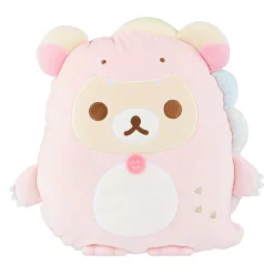 Korilakkuma San-X Original Plays with Dino Flat Mochi Series Plush - Pastel Pink