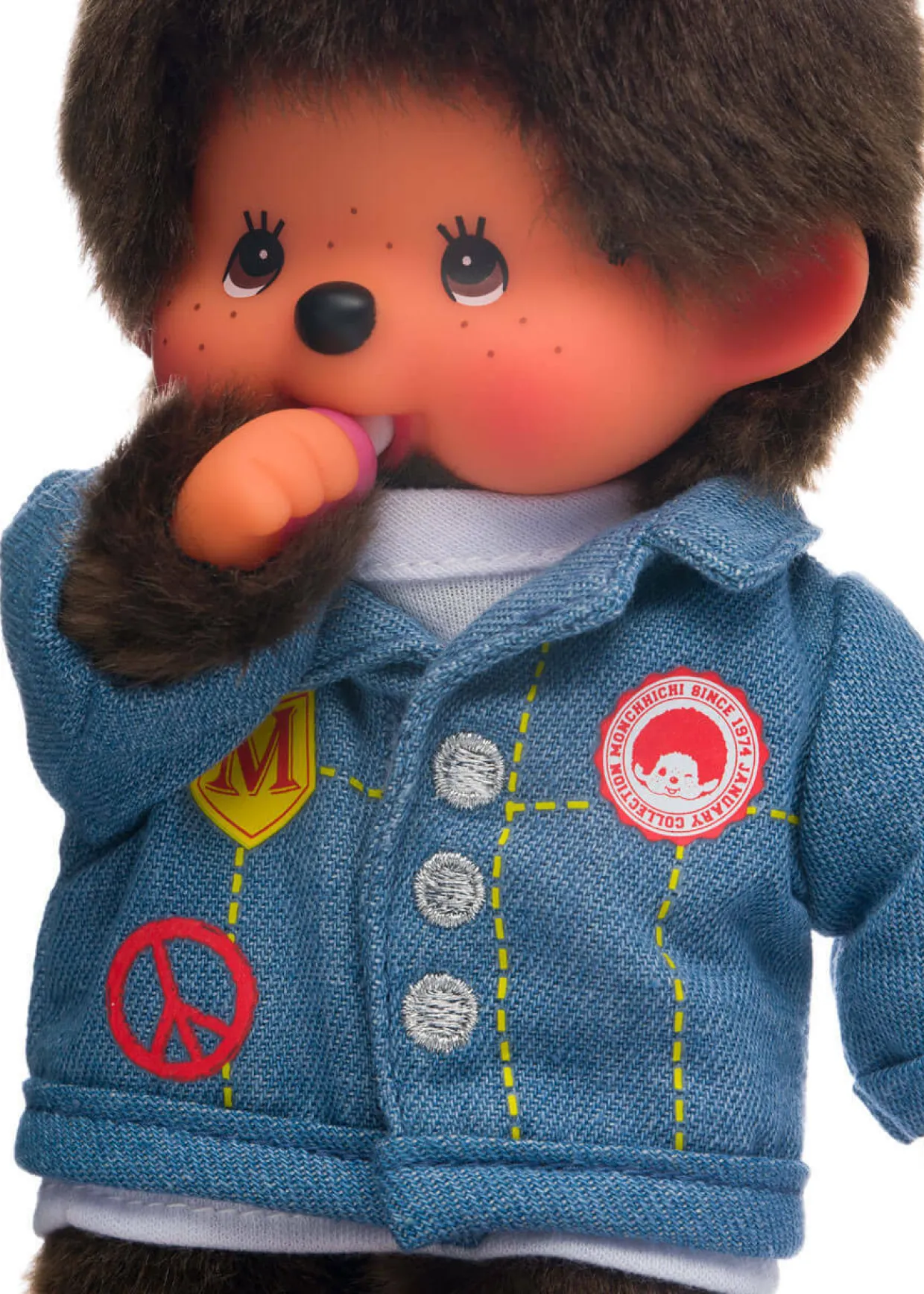 Monchhichi Boy in a DENIM Jacket Plush