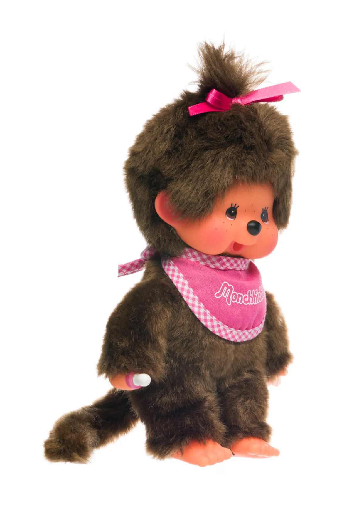 Monchhichi Standard Girl with Pink Bib