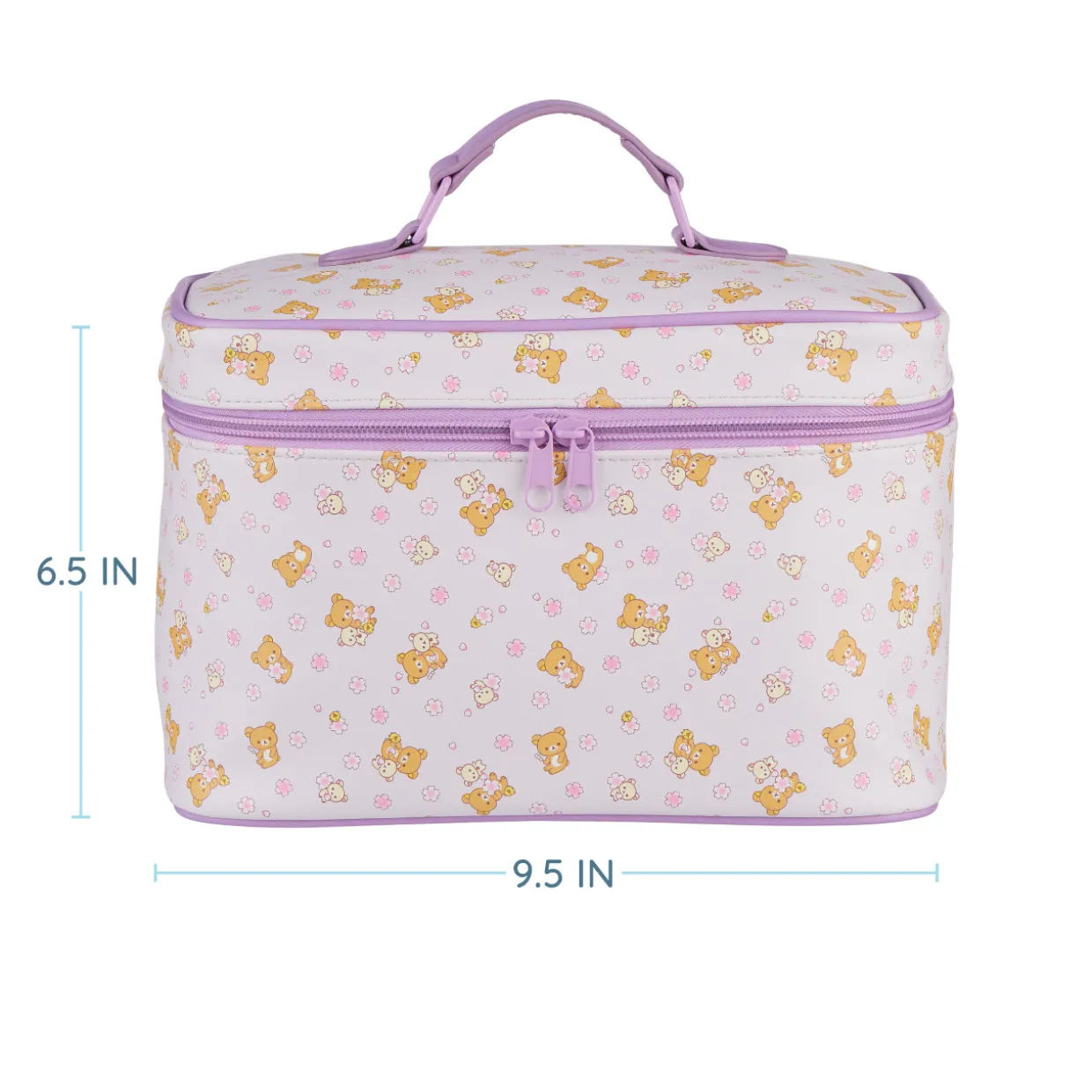 Rilakkuma Cherry Blossom Cosmetic Bag - Purple