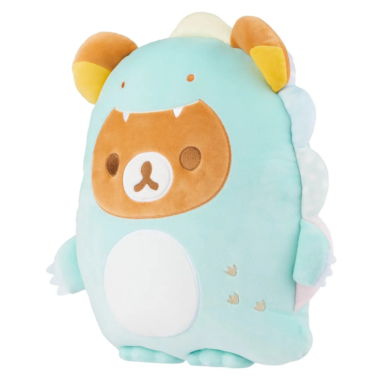 Rilakkuma San-X Original Plays with Dino Flat Mochi Series Plush - Pastel Green