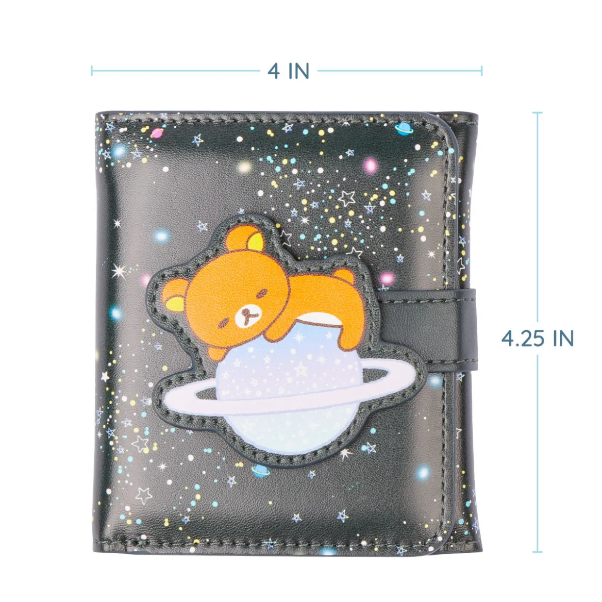 Rilakkuma Space Pu Leather Tri Fold Wallet Pouch