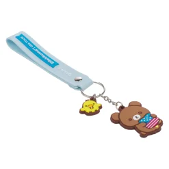 Rilakkuma 20th Anniversary USA Tour Chairoikoguma Keychain - Blue