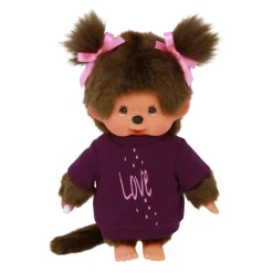 Sekiguchi Monchhichi Girl Tee "LOVE" Dress Plush Doll - Purple