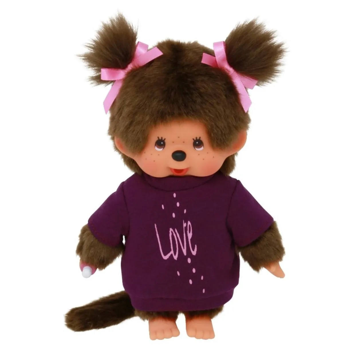 Sekiguchi Monchhichi Girl Tee "LOVE" Dress Plush Doll - Purple