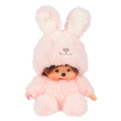 Sekiguchi Monchhichi Sitting Fluffy Bunny Doll Plush