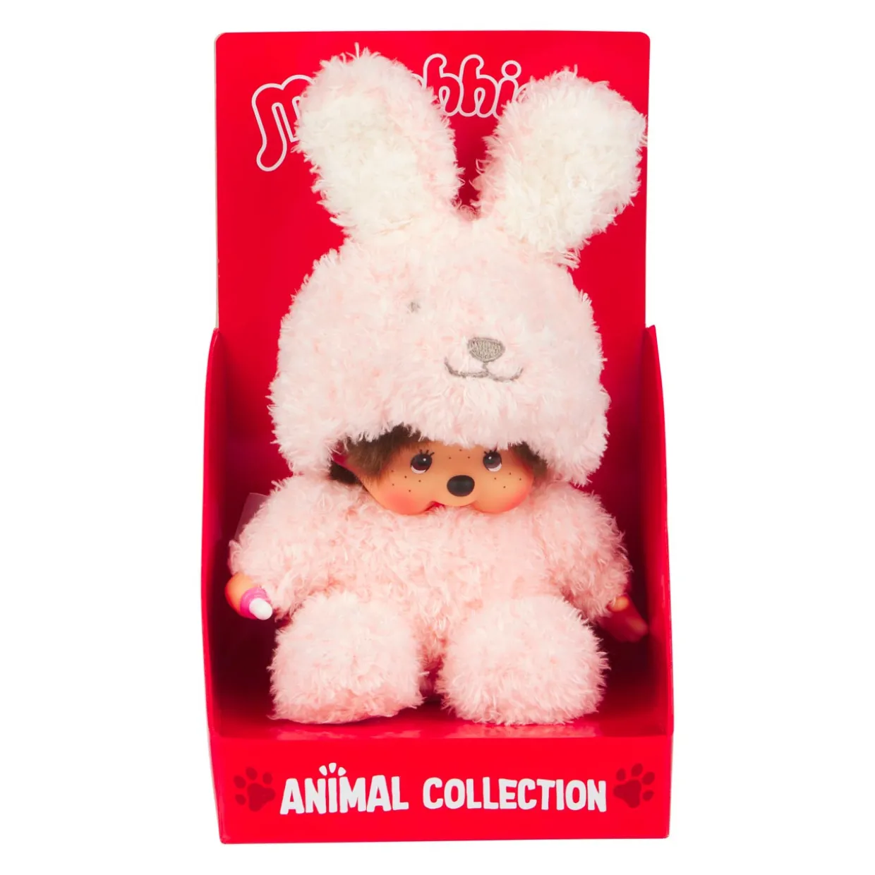 Sekiguchi Monchhichi Sitting Fluffy Bunny Doll Plush